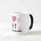 Valentinstag Hearts Verwandlungstasse (VorderseiteRechts)