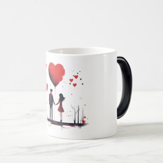Valentinstag Hearts Verwandlungstasse (VorderseiteRechts)
