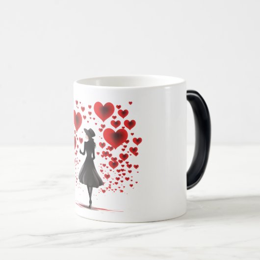 Valentinstag Hearts Verwandlungstasse (VorderseiteRechts)