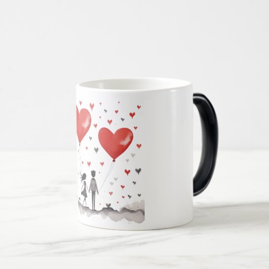 Valentinstag Hearts Verwandlungstasse (VorderseiteRechts)