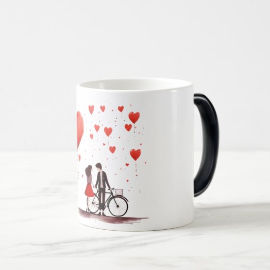 Valentinstag Hearts Verwandlungstasse (VorderseiteRechts)