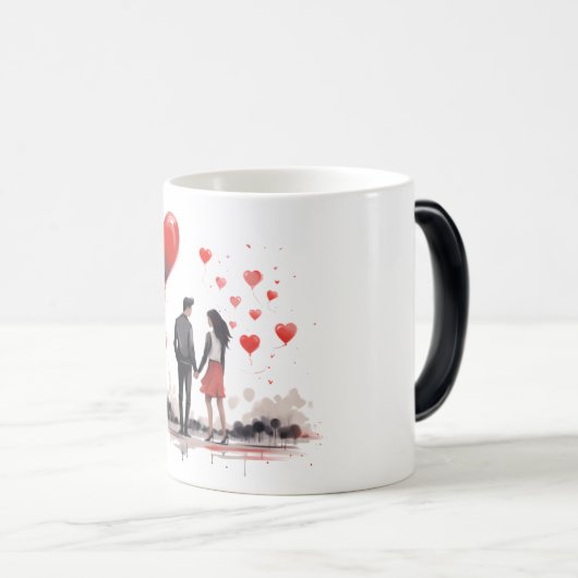 Valentinstag Hearts Verwandlungstasse (VorderseiteRechts)