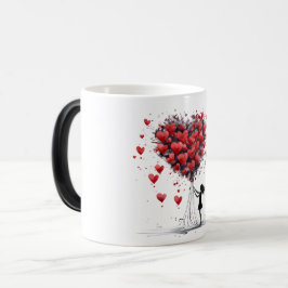 Valentinstag Hearts Verwandlungstasse
