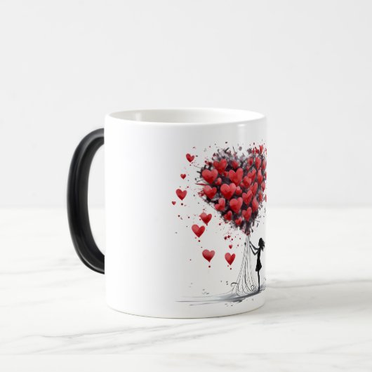 Valentinstag Hearts Verwandlungstasse (Vorderseite Links)