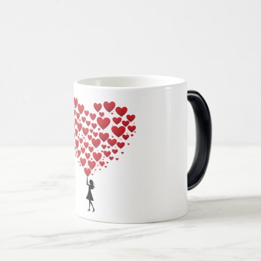 Valentinstag Hearts Verwandlungstasse (VorderseiteRechts)