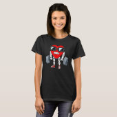 Valentinstag Heftgewichtler T-Shirt (Vorne ganz)