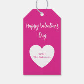 Valentinstag heiß rosa Herz Geschenkanhänger (Vorderseite)