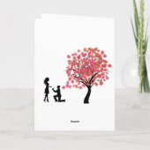 Valentinstag Heißluftballon Feiertagskarte (Rückseite)