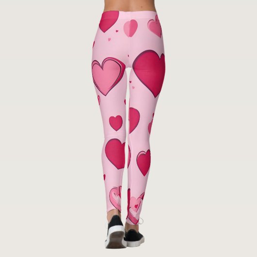 Valentinstag Herz 01 Leggings (Rückseite)
