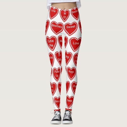 Valentinstag Herz 10 Leggings (Vorderseite)