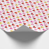 Valentinstag Herz auf Weiß Geschenkpapier (Ecke)