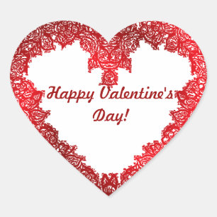 Valentinstag Herz-Aufkleber