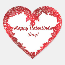Valentinstag Herz-Aufkleber
