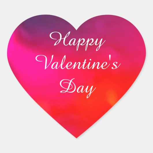 Valentinstag Herz-Aufkleber (Vorderseite)