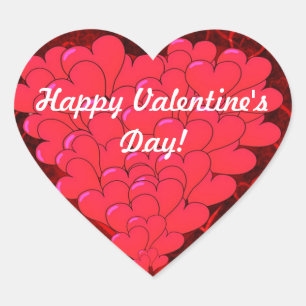 Valentinstag Herz-Aufkleber