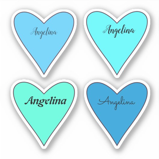 Valentinstag Herz Aufkleber (Vorderseite)