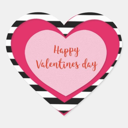 Valentinstag Herz-Aufkleber (Vorderseite)