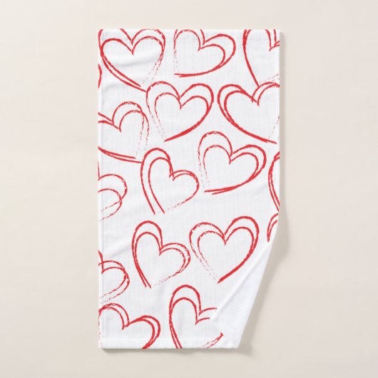 Valentinstag Herz Badhandtuch Set (Handtuch)