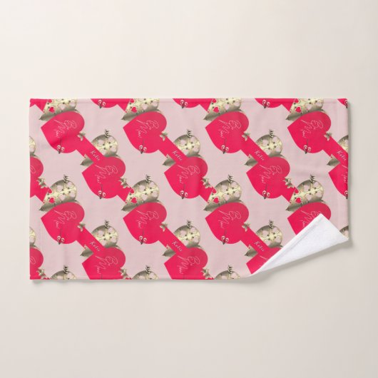 Valentinstag Herz Badhandtuch Set (Handtuch)