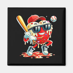 Valentinstag Herz Baseball Drip Eiscreme Jungen Magnet
