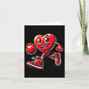 Valentinstag Herz Basketball Jungen Mädchen Kinder Karte