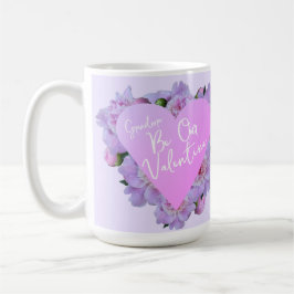Valentinstag Herz Blume Lila Rosa Elegant Kaffeetasse