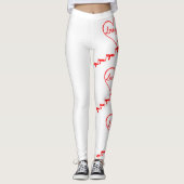Valentinstag: Herz, Bögen und Liebe Sie zaubern Leggings (Vorderseite)