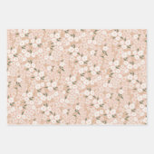 Valentinstag Herz Botanisches Blumengebäck Kariert Geschenkpapier Set (Vorderseite 3)