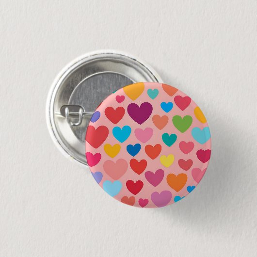 Valentinstag Herz Button (Vorne & Hinten)