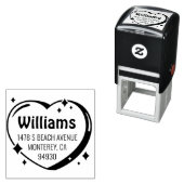 Valentinstag Herz Candy Rücksendeadresse Permastempel (Beispiel)