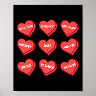 Valentinstag Herz Chemie Physik Lehrer für Naturwi Poster