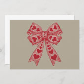 Valentinstag Herz Coquette Bogen Retro Valentine Einladung (Vorne/Hinten)