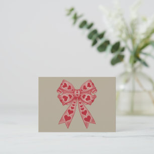 Valentinstag Herz Coquette Bogen Retro Valentine Mitteilungskarte