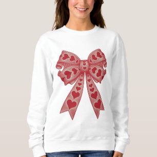 Valentinstag Herz Coquette Bogen Retro Valentine Sweatshirt