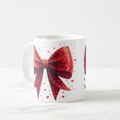 Valentinstag Herz Coquette Bow Kaffeetasse (Vorderseite Links)