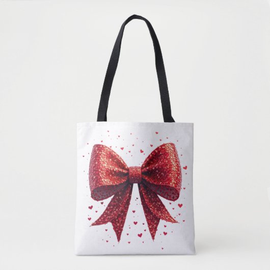 Valentinstag Herz Coquette Bow Tasche (Vorderseite)