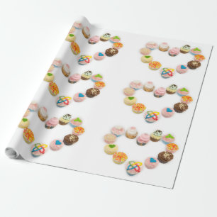 Valentinstag Herz Cupcakes Verpackungspapier Geschenkpapier