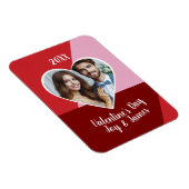 Valentinstag Herz Custom Foto Magnet (Rechte Seite)