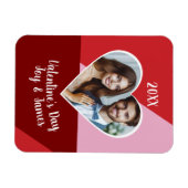 Valentinstag Herz Custom Foto Magnet (Horizontal)