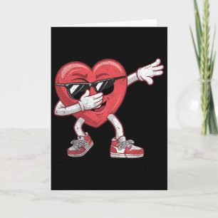 Valentinstag Herz Dabbing Jungen Mädchen Kinder Va Karte