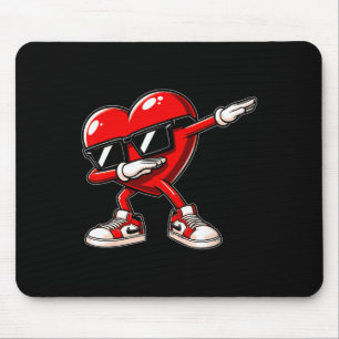 Valentinstag Herz Dabbing Jungen Mädchen Kinder Va Mousepad