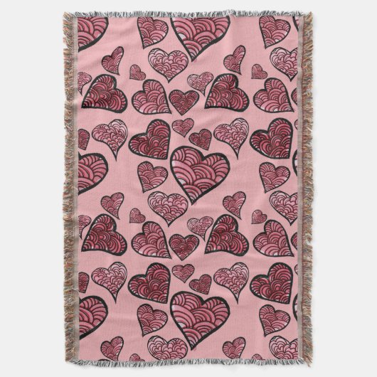 Valentinstag Herz Decke (Vorderseite Vertikal)