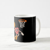 Valentinstag Herz Dunking Niedlicher Basketball Kaffeetasse (VorderseiteRechts)
