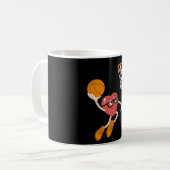 Valentinstag Herz Dunking Niedlicher Basketball Kaffeetasse (Vorderseite Links)
