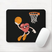 Valentinstag Herz Dunking Niedlicher Basketball Mousepad (Mit Mouse)