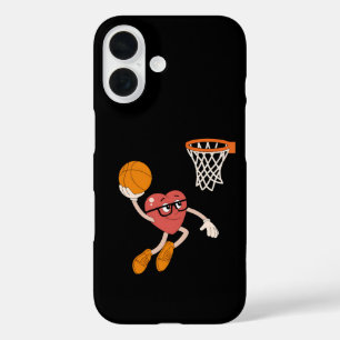 Valentinstag Herz-Dunking Süß Basketball iPhone 16 Hülle