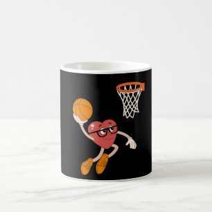Valentinstag Herz-Dunking Süß Basketball Kaffeetasse