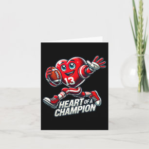 Valentinstag Herz eines Champion Football-Design Karte
