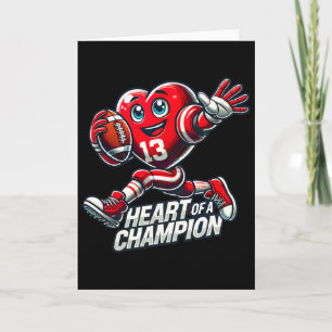 Valentinstag Herz eines Champion Football Design Karte