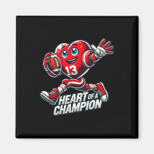 Valentinstag Herz eines Champion Football Design Magnet